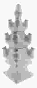 Tulpenvaas wit, 3 delig, 40 cm