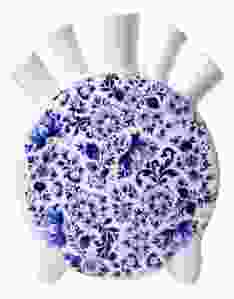 Tulpenvaas Delfts blauw rond, 20 cm