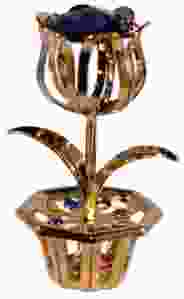 Swarovski Tulpje enkel, saffier blauw