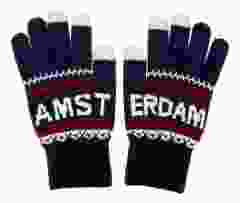 Unisex Handschoenen John Amsterdam Blauw / Wit/ Rood