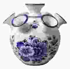Tulpenvaas bloemen blauw groot 