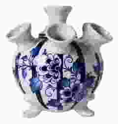 Tulpenvaas op pootjes Elegante Bloemen, 17 cm 