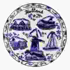 Wandbord Embossed Holland, 15 cm 