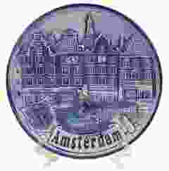 Wandbord meisje op de fiets in Amsterdam, 15cm