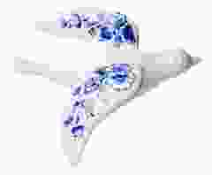 Wandvogel 4 - Keramiek - Delfts blauw - 16 cm