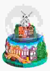 Sneeuwbol "Amsterdam met Stellingmolen" 9cm