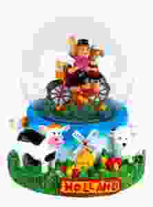 Sneeuwbol met een paartje op de fiets, 10cm