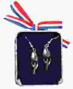 Oorbellen Tulpje, verzilverd, in kadodoosje