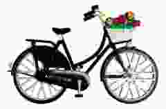 Koelkastmagneet "Fiets Zwart - Amsterdam"
