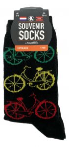 Dames Sokken "Fietsen Groen/Geel/Rood" 35-41