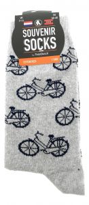 Heren Sokken "Grijs met Fietsen" - 40-46
