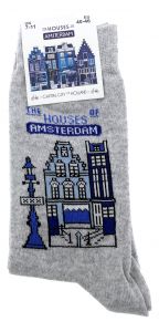 Heren Sokken "Grachtenhuisjes Blauw" - 40-46