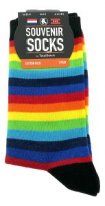 Dames Sokken "Regenboog" 35-41 Zwart