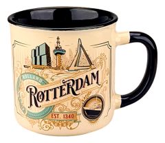 Beker Vintage Ornaments Rotterdam Wit - Klein