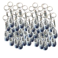 Sleutelhanger 1 delftsblauw houten klompje, 120 stuks
