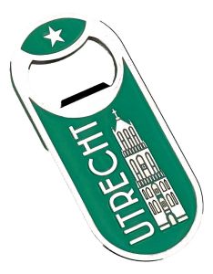 Magnet bottle opener Utrecht - green