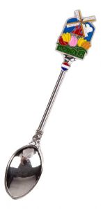 Teaspoon in a box - Mill with tulips