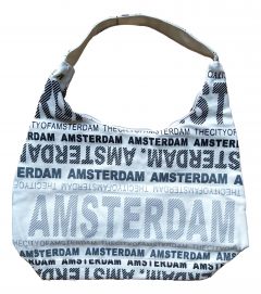 Schoudertas Julia L Amsterdam in Zilver/beige van Robin Ruth