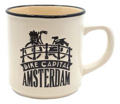 Mok Amsterdam bike capital crème - klein