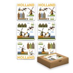 Onderzetter Doos Holland (6 stuks)