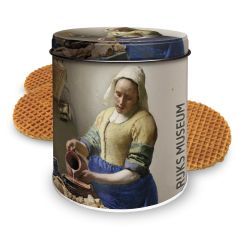 Blikje stroopwafels Melkmeisje, Vermeer