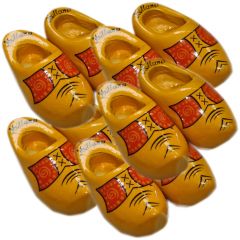 Koelkastmagneet klompjes boerengeel, 6 stuks