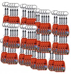 Sleutelhanger 1 houten klompje oranje, 120 stuks