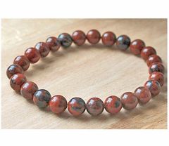 Armband 8mm rood-bruine Jaspis kralen