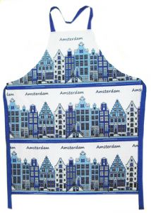 Schort Amsterdam Delftsblauw