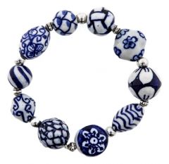 Armband met Delfts Blauwe Kralen