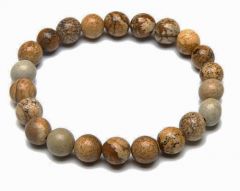 Bracelet 8mm Picture Jasper 18-19cm/7-7.4 inch
