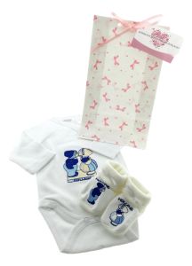 Baby romper cadeauset, kussend paar