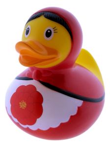 Rubber duck Babushka Red