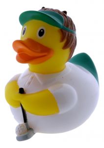 Rubber duck Golf player