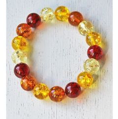 Armband imitatie barnsteen, 20cm