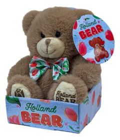 Pluche beer tulpen blauw/bruin