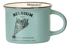 Memoriez Belgische Friet Mok - Navy Mat