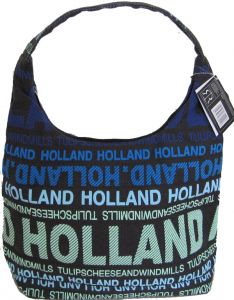 Schoudertas Julia L Holland in zwart/blauw van Robin Ruth