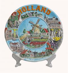 Wandbord Holland, kleur 20cm