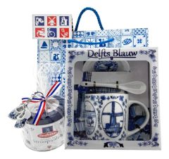 Cadeauset Delfts Blauw – Mok met Stroopwafels