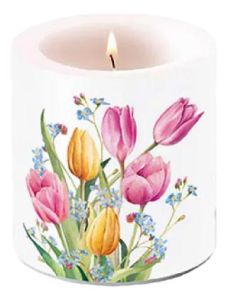 Kaars "Tulpen Bouquet" - Klein