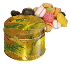 Delicacy tin Van Gogh Sunflowers with Old Dutch Sweets