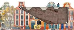 Chocolade reep met reliëf - Amsterdamse gevelhuizen (75g)