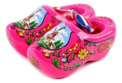 Set houten klompjes 6cm, Cyclaam