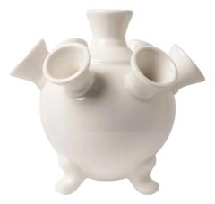 Tulpenvaas Delfts wit op pootjes, klein