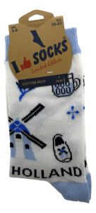 Dames Sokken "Molen Delftsblauw" - 35-41