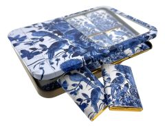 Chocoladeblik Delfts Blauw met Postkaart