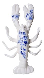 Wanddecoratie Kreeft - Keramiek - Delfts Blauw - 25 cm