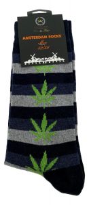 Heren Sokken "Amsterdam Cannabis" - Navy