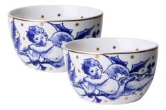 Dipschaaltje Kerstengel - set van 2 - Porselein - 150 ml